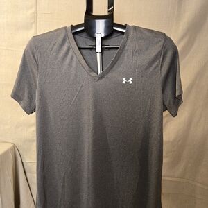 Under Armour HeatGear Loose V-Neck Shirt Women's XL Gray